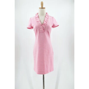 Lilly Pulitzer Pink Ruched Tie Front Mini Dress